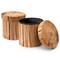 Sorbus Tree Stump Stool, 15-Inch Storage Ottoman, Fake Tree Stumps Footstool